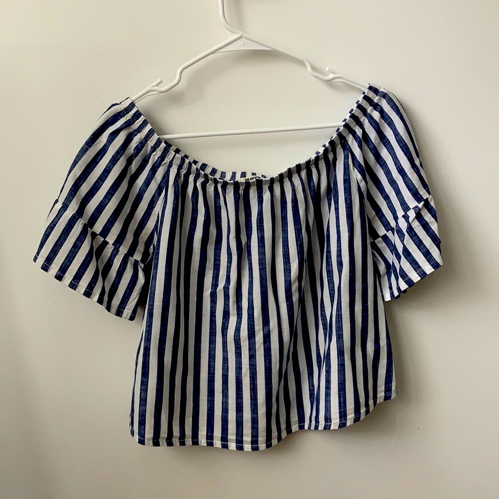 Off the Shoulder Striped Top